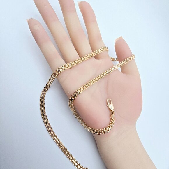 Chunky Rose Gold Chain Necklace, 24 Inch, Gold Plated Over Brass, XPNL0107 - Picture 12 of 12